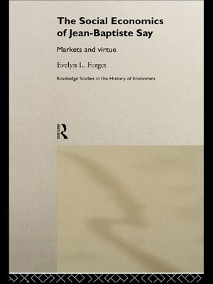 cover image of The Social Economics of Jean-Baptiste Say